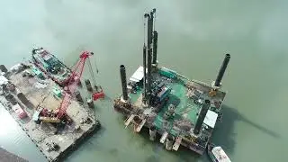 B300XP-2 B250XP-2 Hydraulic Piling Rig - Job site Vadodara Mumbai Expressway