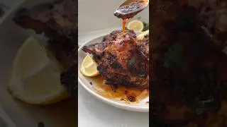 Honey Harissa Chicken Thighs. Recipe in the description #chicken #recipes #cooking #food #shortsfood