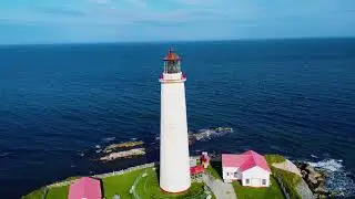 Five beautiful Light Houses in Quebec, Canada || Drone view, Gaspe|| Route 132 || Quebec Maritime