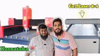 Stone cutting cnc | 8X4 co2 Laser machine 📍 Karnataka muddebihal  #MaazMachineries 