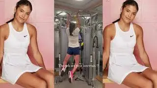 Emma Raducanu training at the gym
