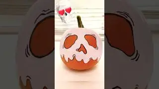 Easiest Skull Pumpkin Painting Idea ☠️🎃 #pumpkinpainting #pumpkin  #pumpkinart #painting