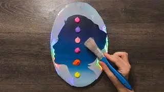 How To Acrylic Painting Double Exposure Tutorial | ASMR
