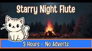 3 Hours of Bonfire & Flute Music for Cats & Kittens | Cozy Winter Calm & Sleep