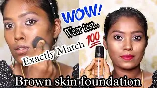 Nykaa foundation coffee 14 shade review and demo / Dusky skin tone affordable foundation ..