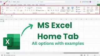 Microsoft Excel Tutorial - Home Menu / Tab In MS Excel | Urdu | Hindi