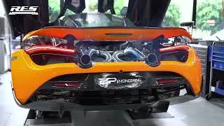 Mclaren 720S 4.0T With RES Racing Exhaust Titanium Full Catless Valvetronic System！