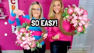 Anyone Can Make This in Minutes! Easy Spring Wreath Tutorial 🌸