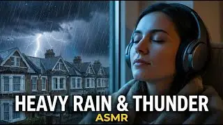Heavy Rain & Distant Thunder - A Relaxing ASMR Experience