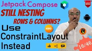 Basics of ContraintLayout | constrainAs : Jetpack Compose - 16