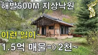 1억5천만원 한옥 매물이 2천만원에 나왔습니다.국유림자락 해발500M 지상낙원[땅지통]