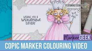 Copic Marker Colouring Stamping Bella Oddball Oz Glinda the Good Witch rubber stamp