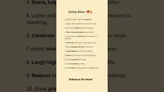 12 Heartwarming Family Rules to Build a Stronger Home ❤️