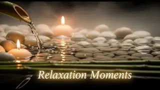 Tranquil Zen Morning Glow Bamboo Fountain and Candle Glow for Healing Meditation Sleep and Calm