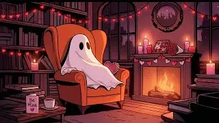 Ghostly Valentine Night 👻💗 Cozy Lofi ~ Chillhop Beats for Study, Reading & Sweet Evenings 🌙🌹