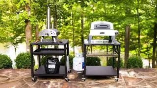NUUK Deluxe Stainless Steel Pizza Oven Table & Serving Cart