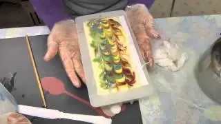 Dandelion Zebra Swirl-Amy Warden's Soap Challenge