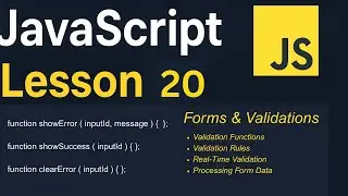 JavaScript Lesson 20 | Forms & Validation | Real-time Checks, Submission & UX