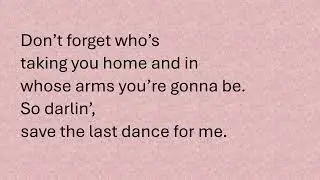 Save the Last Dance (Rehearsal Track)