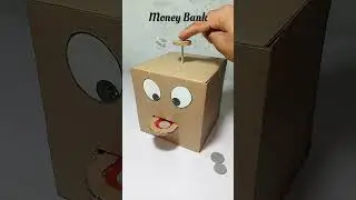 Minibank z tektury DIY! Zabawny i prosty pomysł na oszczędzanie pieniędzy #Shorts