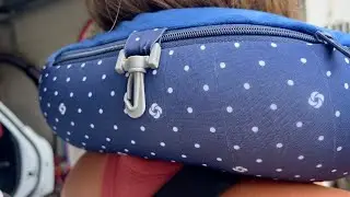 U shaped Travel Pillow, Reversible 2 in 1 Magic Travel Pillow, Navy Dots