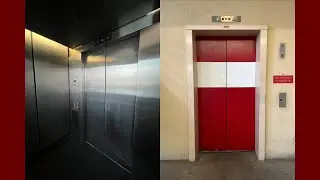 Грубая конструкция северного лифта на вспомогательной парковке Palace Station в Лас-Вегасе, штат ...