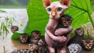 Poor Cat Save Her Baby Mother Cat Takes Revenge For Her Poor Kittens. #aicat #catvideos #catshorts