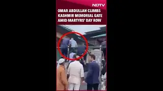 Omar Abdullah Climbs Kashmir Memorial Gate Amid Martyrs' Day Row