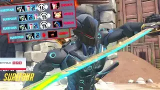 Surefour Nano Soldier 76 and Genji - 49 elims! POTG! [ Overwatch Season 29 Top 500 ]
