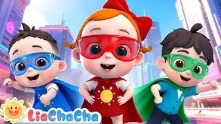 Colorful Superheroes Song | Superheroes in the Cardboard Rooms | LiaChaCha Nursery Rhymes