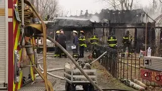 6 hospitalized after Christmas morning house fire in Indianapolis