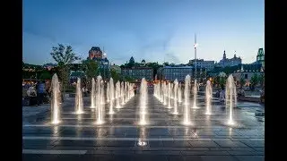 La Place des Canotiers, Quebec, Canada - Crystal Fountains