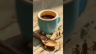 Mini People vs. The GIANT Coffee Cup! 🤯 An Epic AI Adventure