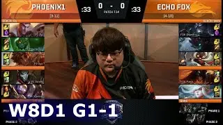 Phoenix1 vs Echo Fox | Game 1 S7 NA LCS Summer 2017 Week 8 Day 1 | P1 vs FOX G1 W8D1