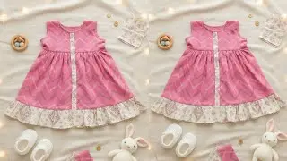 Very Easy and Cute Baby Frock Cutting and stitching tutorial 