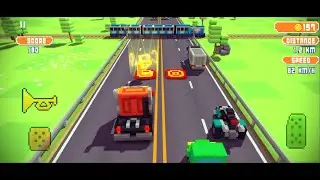 Blocky Highway: Traffic Racing | Android Game Landscape Game Play #raching #game #newgame #oldgames