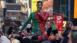'The GOAT!' - Cristiano Ronaldo statue unveiled in Times Square