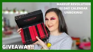 MAKEUP REVOLUTION 12 DAY CALENDAR UNBOXING! & GIVEAWAY! 13/20 days of Christmas! SoJo Beauty