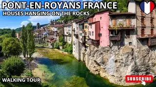 PONT EN ROYANS one of the most beautiful villages in France with its hanging houses - WALKING STREET