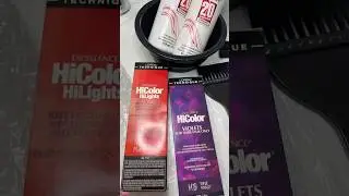 Loreal HiColor Magenta & True Violet 🍒🍇 #burgundyhair #redhair #hairtransformation #cabello