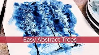 How to paint Abstract Watercolor Trees. Fun, Easy and Beginner Friendly