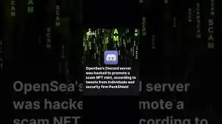 OpenSea discord server was hacked to promote scam #crypto #altcoin #opensea #nft #hack #scam