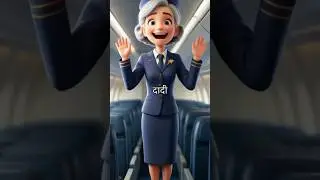 Air Hostess by Dadi Amaa #cartoon #ekmotahathighumechala #ai #airhostess