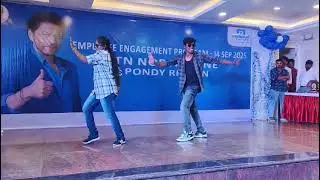 Dansing enjoyment in work place with colik