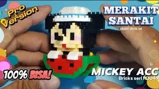 Merakit santai Lego bricks Mickey Mouse Aksesoris semangka seri M3049