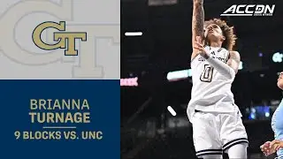 GT's Brianna Turnage 9 Blocks vs. UNC