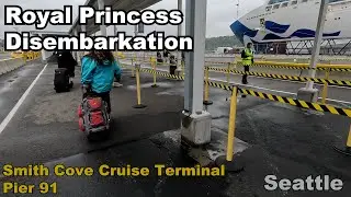 Leaving a cruise ship in Seattle (pier 91)