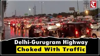 Massive Traffic Snarl on Delhi-Gurugram Highway | Long Jams Bring Commuters to a Standstill