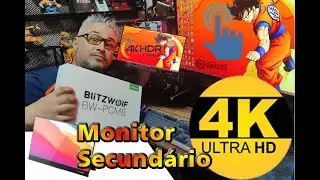 Meu segundo Monitor !!! Monitor Port&aacute;til BlitzWolf BW-PCM8 14 polegadas IPS 4K HDR Touch Screen