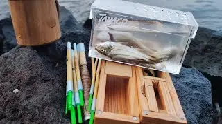 Hunting Saltwater Species of Micro Fish Using a Bamboo Rod. 😱😱😱!!!